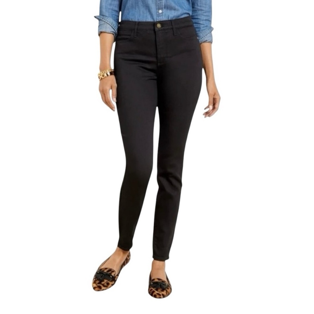Talbots High Waist Jegging Ankle Black Jeans Stretch Womens Sz 12 Classic Comfy